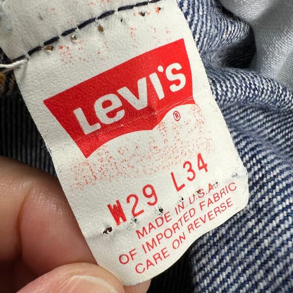 Levi’s women’s Vintage 1987 505 Blue Jeans size 28x30 Reworked - Picture 3 of 9